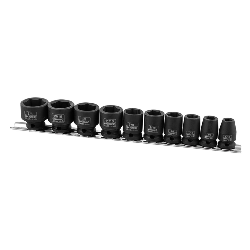 Impact Socket Rail 10 Piece 3/8" Drive - Imperial K2092 by Kincrome