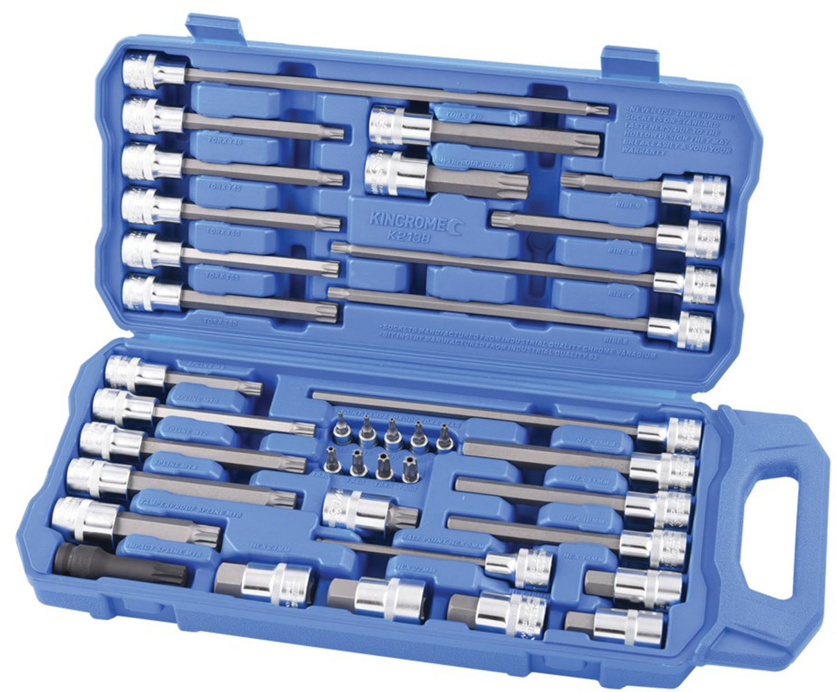 Automotive Bit Socket Set 38 Piece 1/4" & 1/2" Drive K2138 by Kincrome