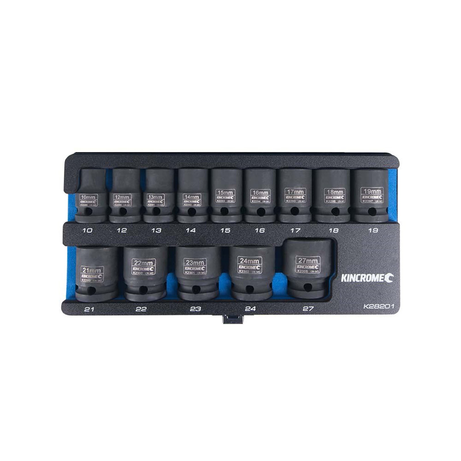 14Pce 1/2" Drive Metric Impact Socket Set K28201 by Kincrome