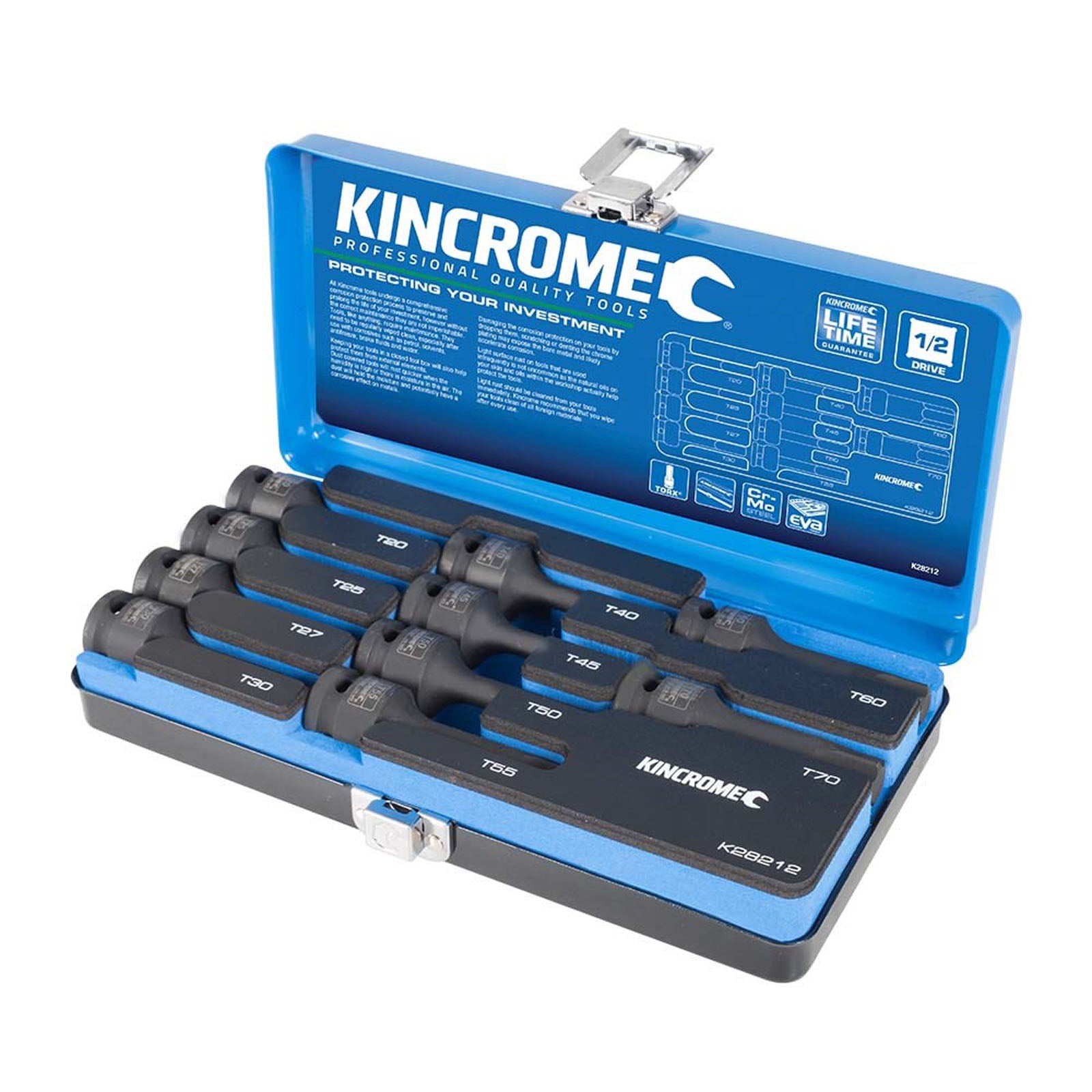 TORX Impact Socket Set 10 Piece 1/2" Drive - K28212 by Kincrome