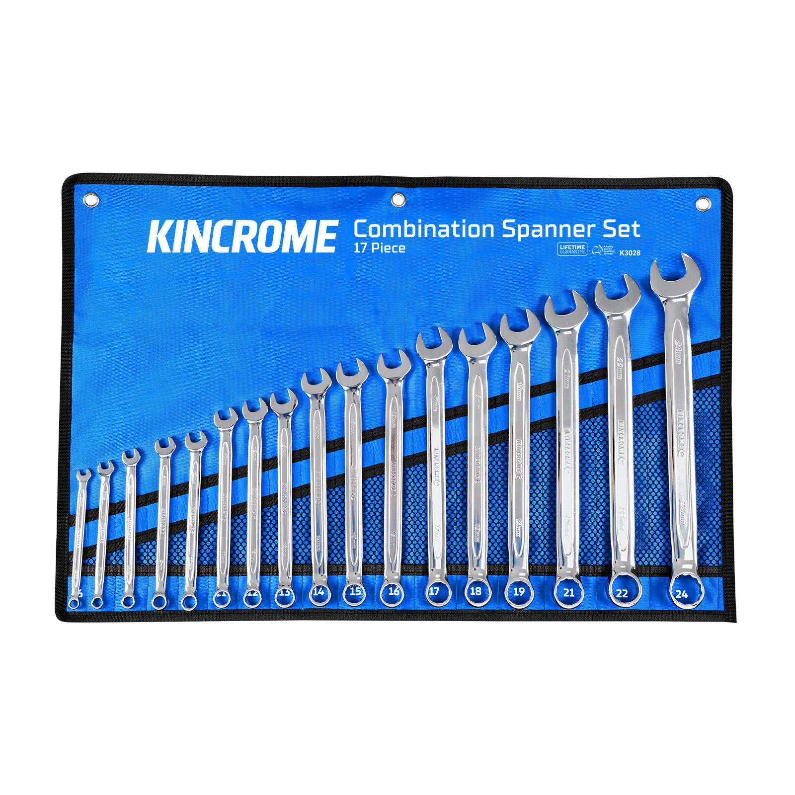 17Pce Combination Spanner Sets Metric K3028 by Kincrome