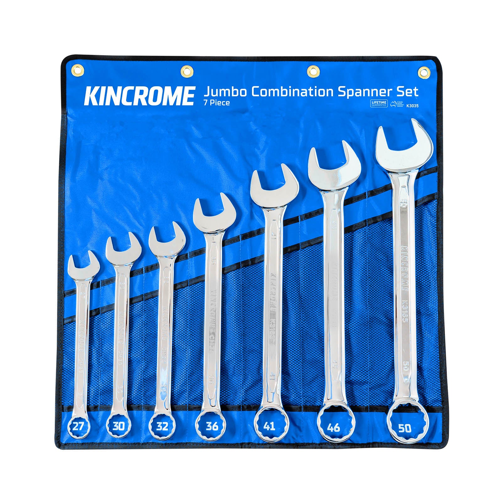 7Pce Spanner Combination Jumbo Set Metric K3035 by Kincrome