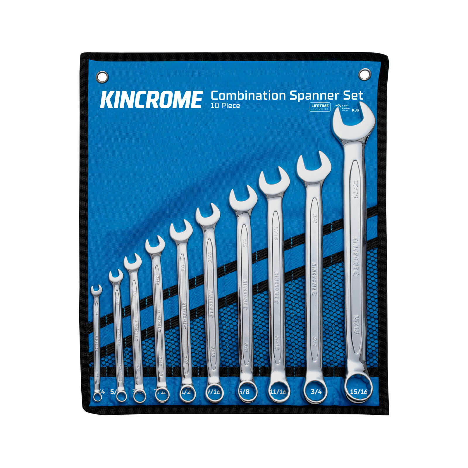 Combination Spanner Set 10 Piece, Imperial - K3046 by Kincrome