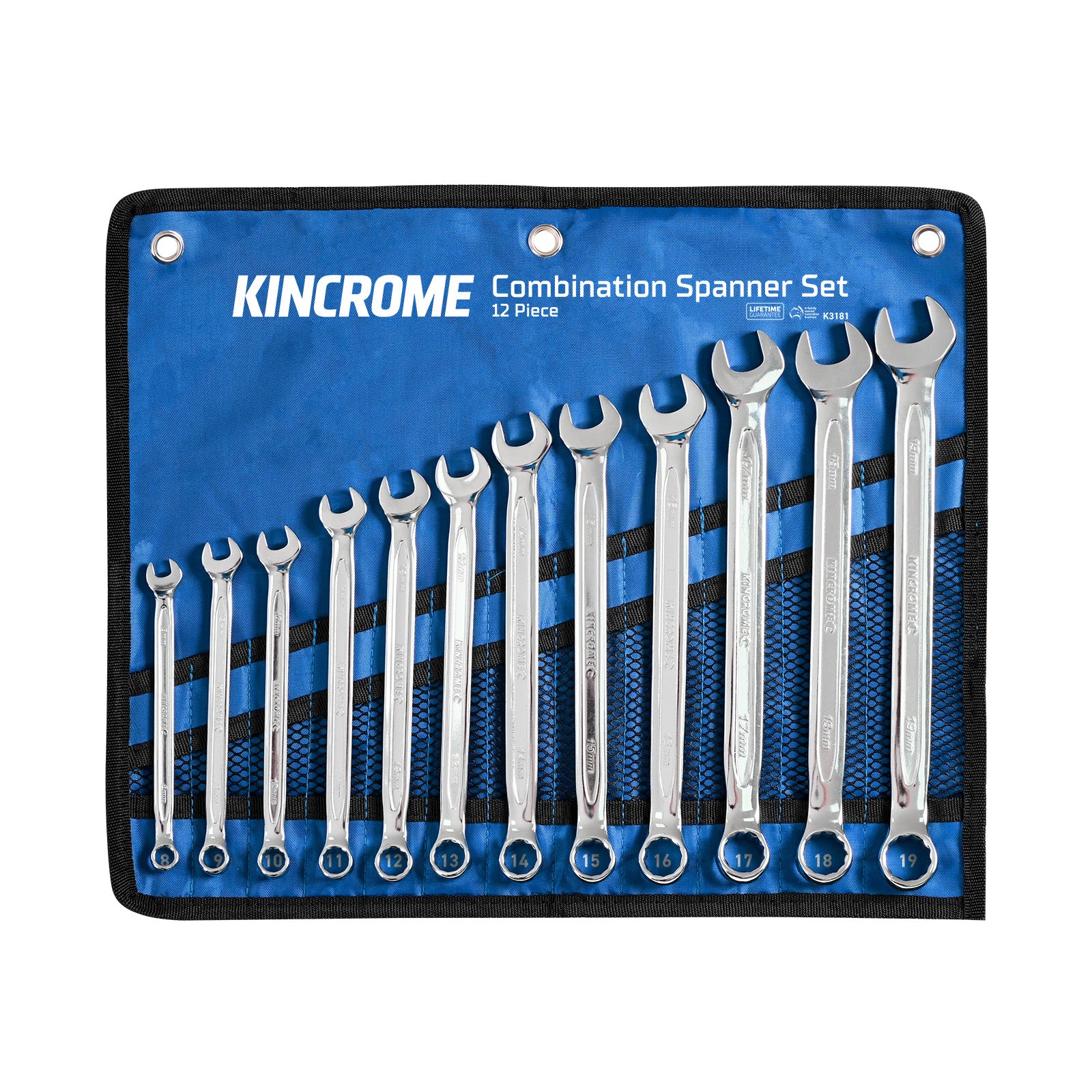 12Pce Combination Spanner Set Metric K3181 by Kincrome