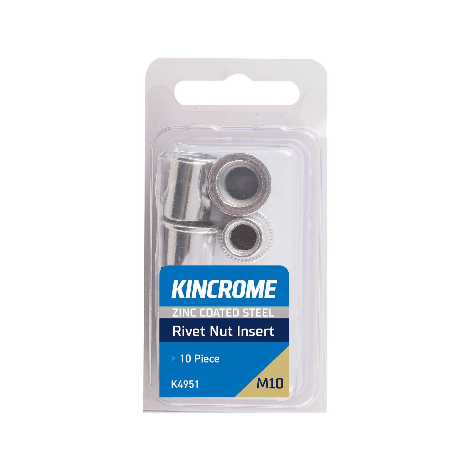 Kincrome Zinc Coated Steel Rivet Nut Inserts