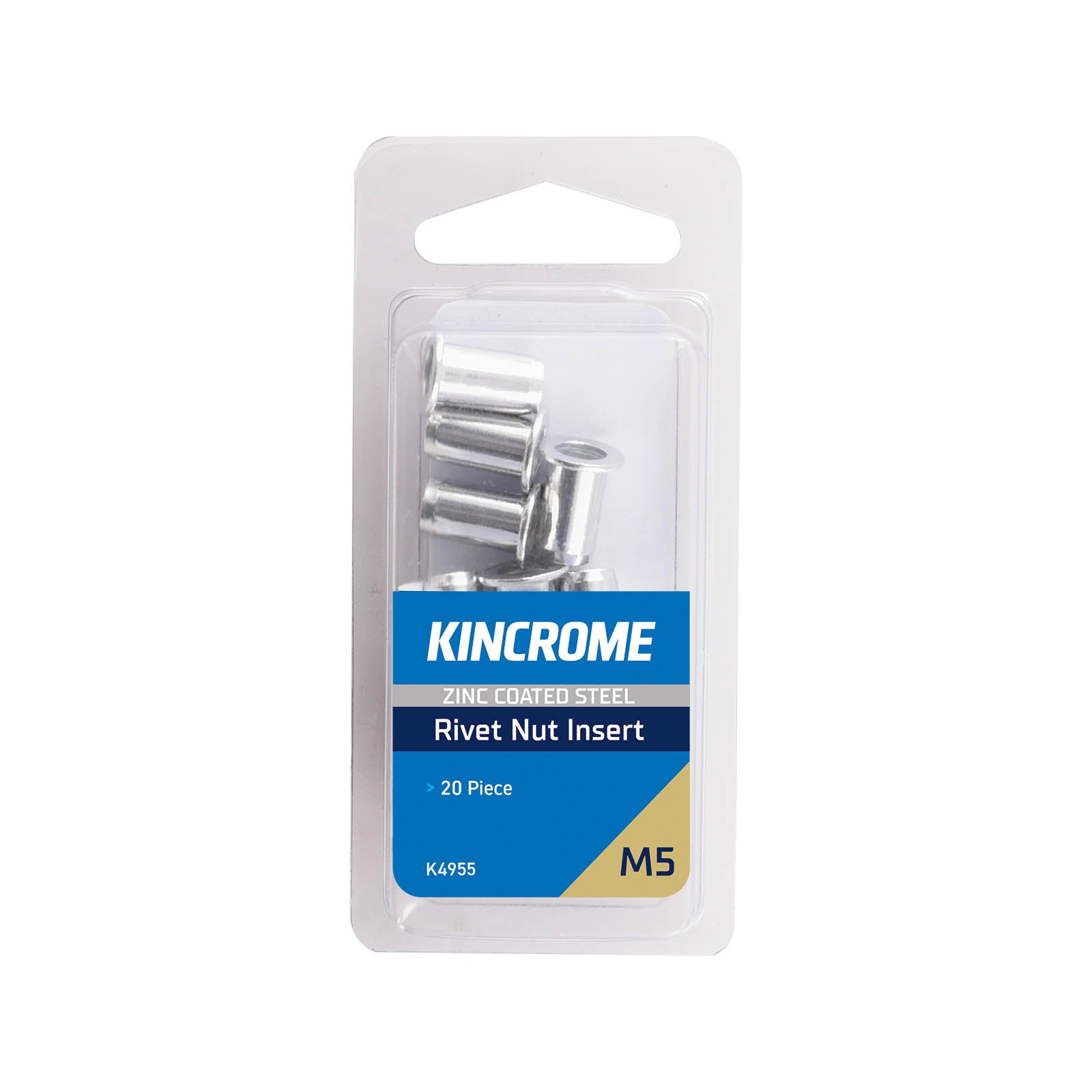 Kincrome Zinc Coated Steel Rivet Nut Inserts