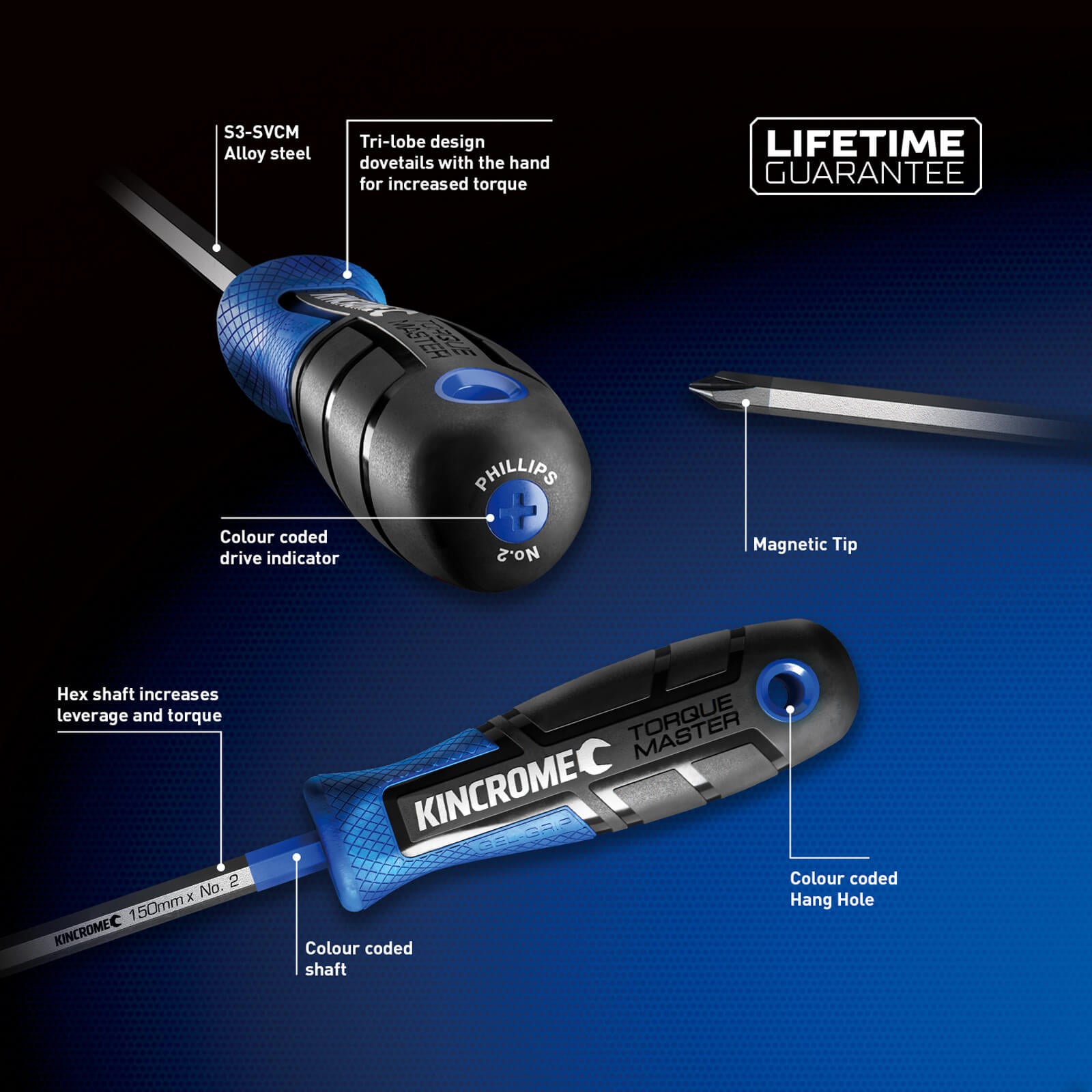 TorqueMaster® Blade Screwdriver 6 x 38mm K5530 by Kincrome