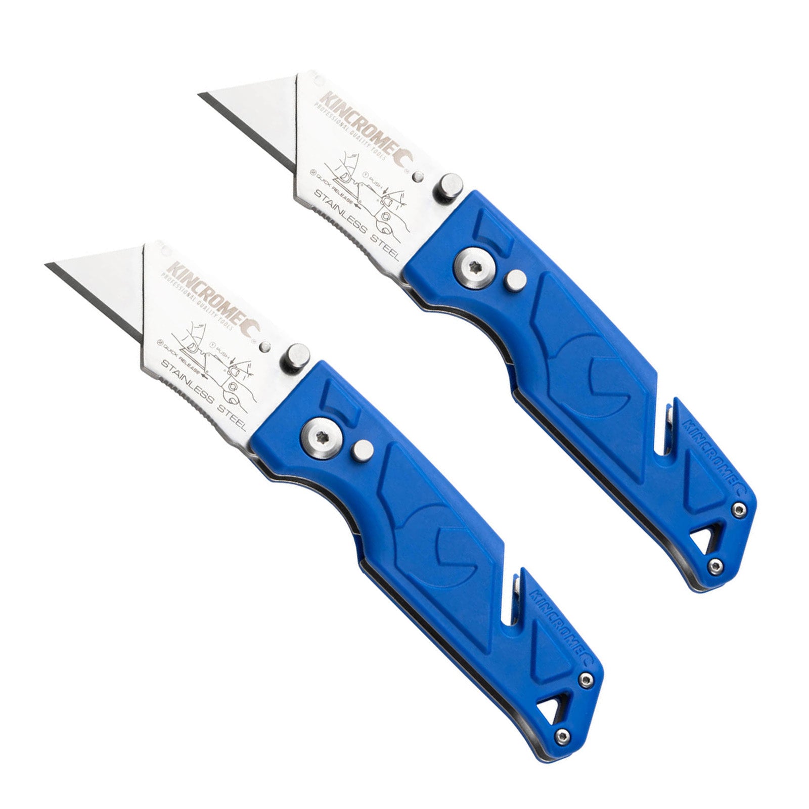 Kincrome Plastic Folding Utility Knife 2 Piece K6107