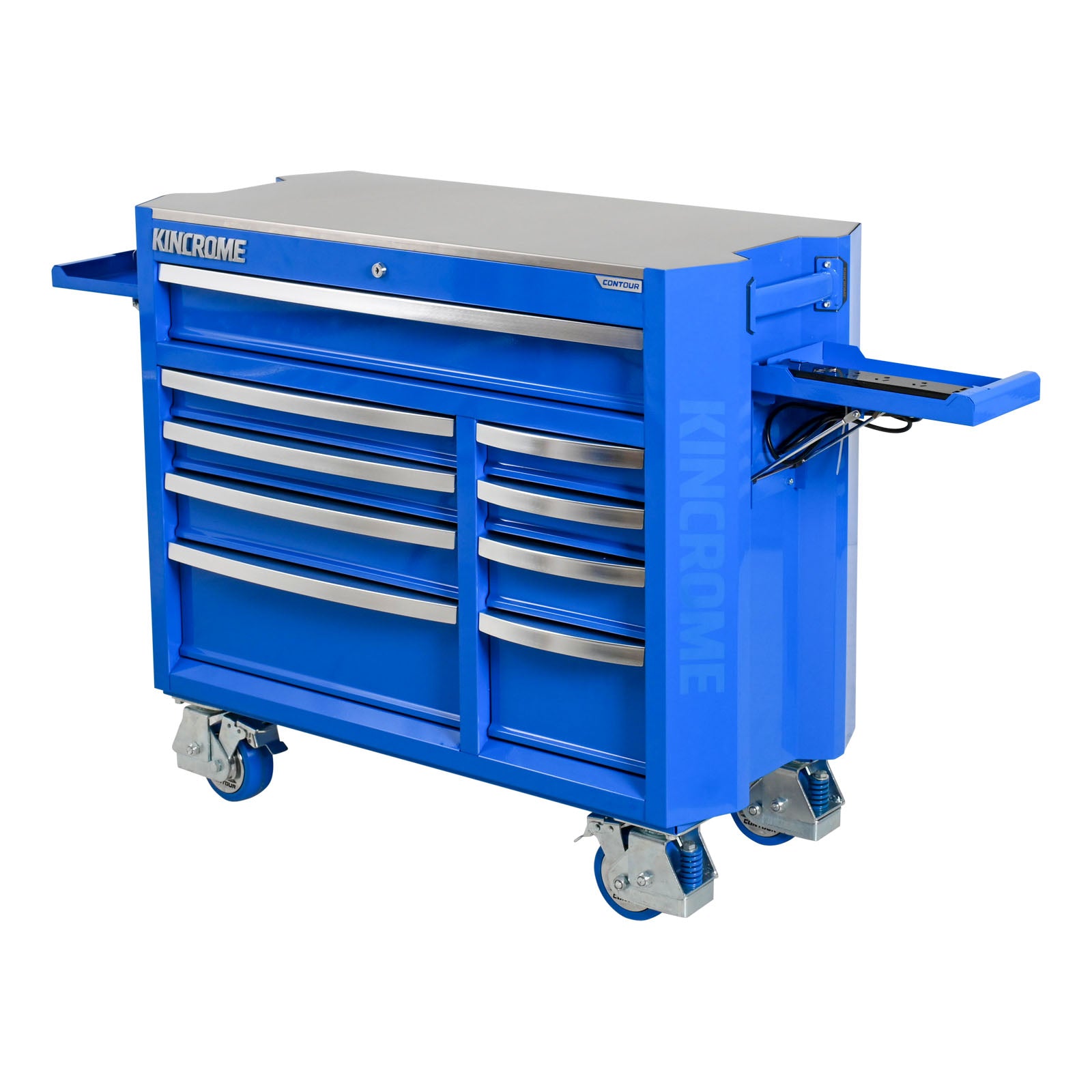 CONTOUR® Tool Trolley 9 Drawer 42" Blue - K74229 by Kincrome