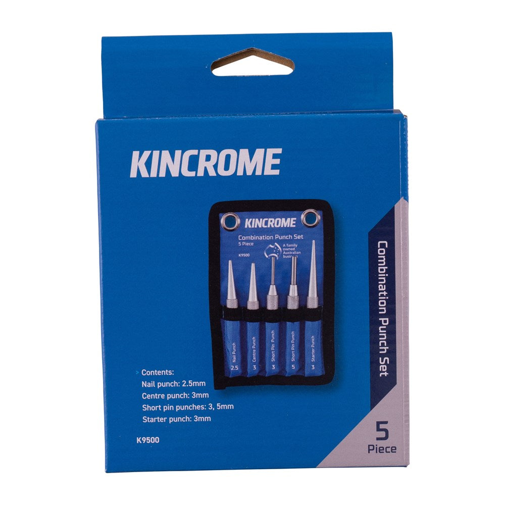 5Pce Combination Punch Set K9500 by Kincrome