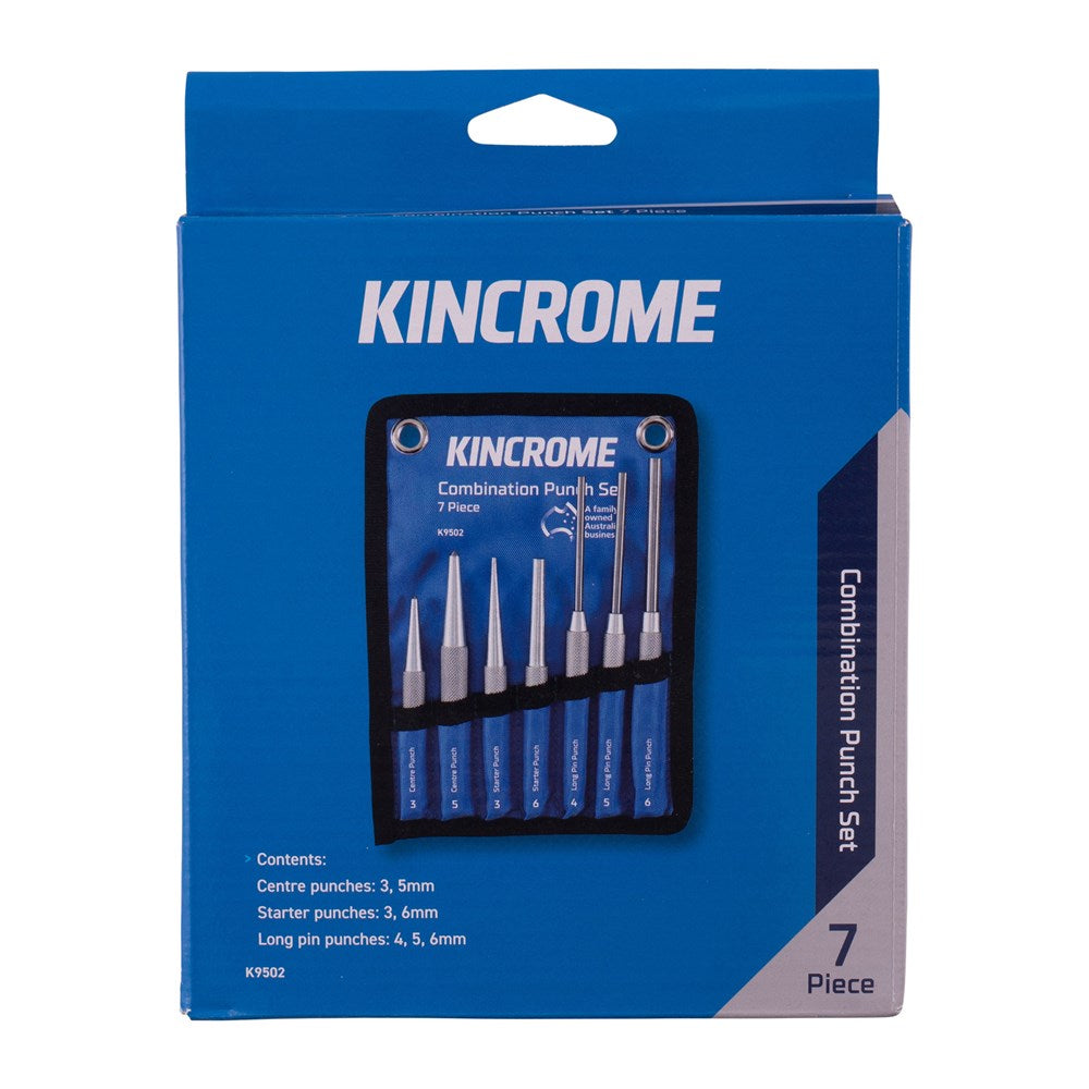 7Pce Combination Punch Set K9502 by Kincrome