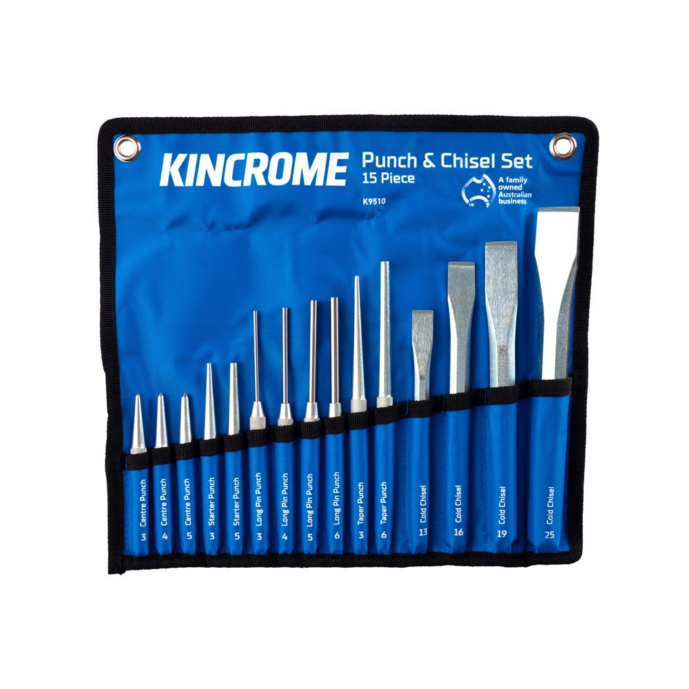 Punch & Chisel Set 15Pce K9510 by Kincrome