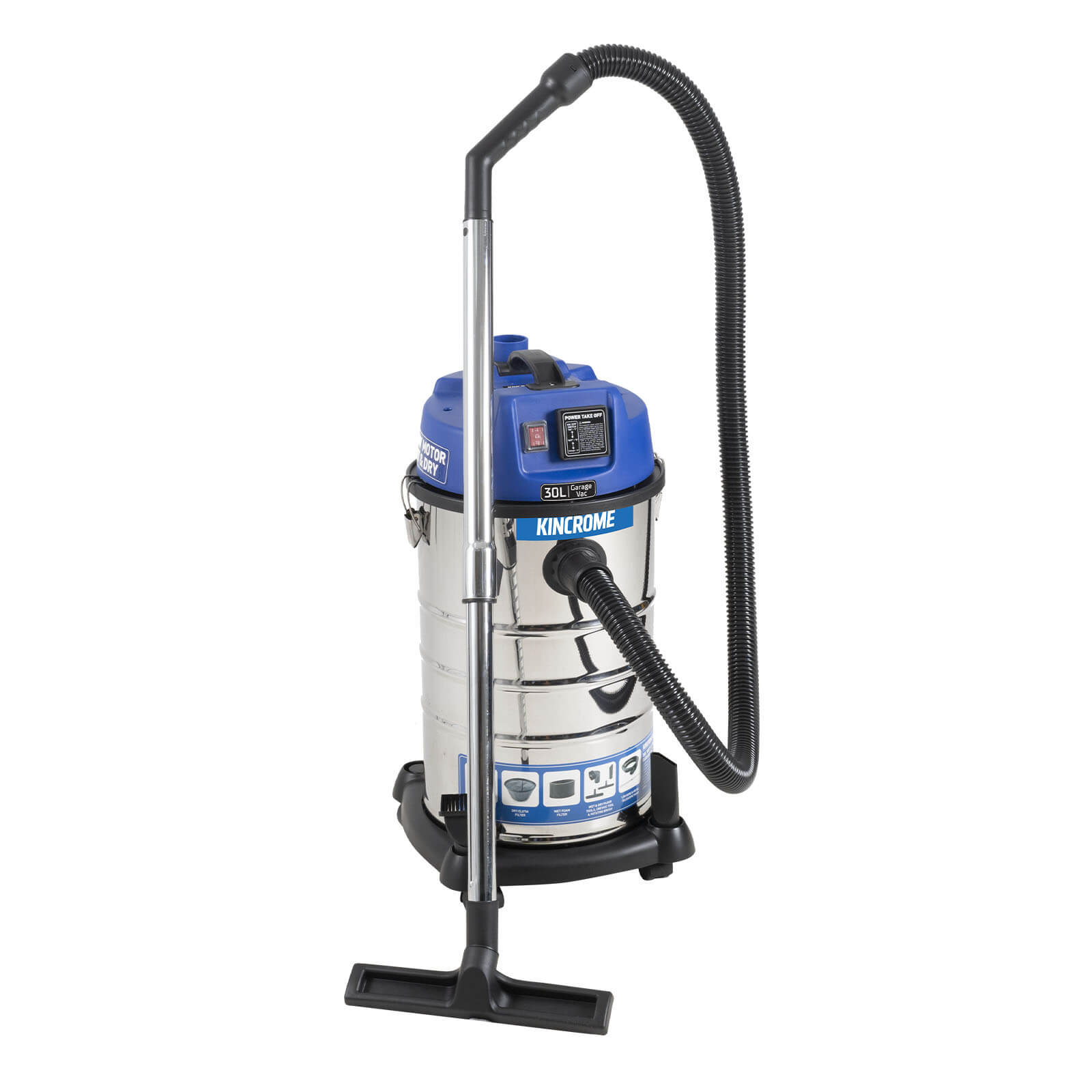 Kincrome 30L 1250W Wet + Dry Garage Vacuum KP703