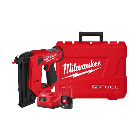 12V FUEL™ 18 Gauge Compact Brad Nailer Kit M12FCN18GS301C by Milwaukee