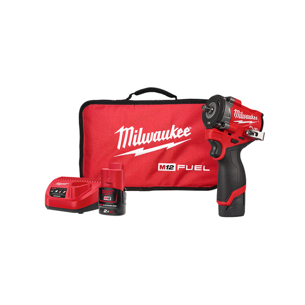 12V 3/8" FUEL™ Stubby Impact Wrench With Friction Ring Kit M12FIW2F38202B by Milwaukee