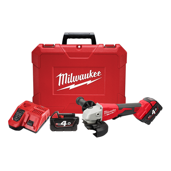 125mm 18V Brushless Angle Grinder with Deadman Paddle Switch Kit M18BLSAG125XPD402C by Milwaukee