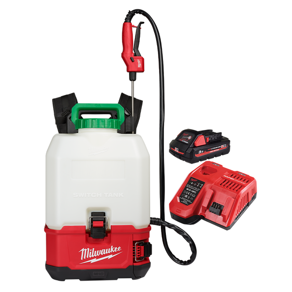 18V 15L SWITCH TANK™ Backpack Chemical Sprayer With Powered Base Kit M18BPFPCSA301 by Milwaukee