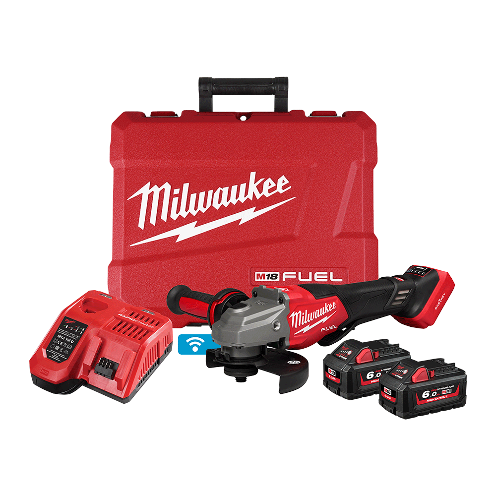 Milwaukee M18 FUEL™ ONE-KEY™ 125mm (5") High Speed Braking Angle Grinder Kit M18FSAG125XPDB2602