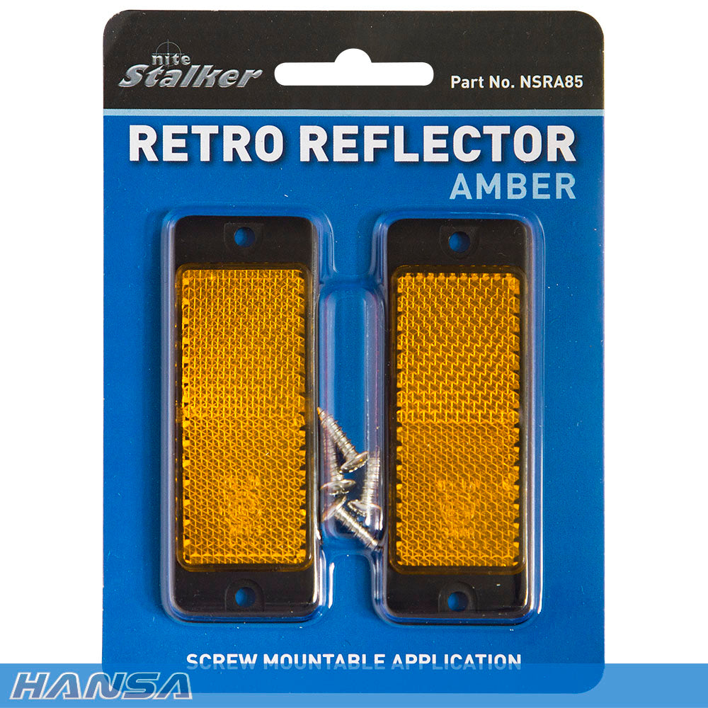 Nite Stalker Retro Reflectors Amber 64mm NSRA85