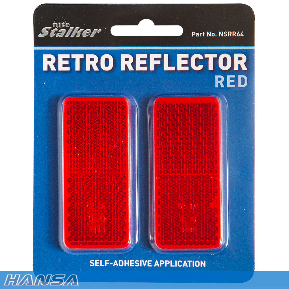 Nite Stalker Retro Reflectors Red 64mm NSRR64