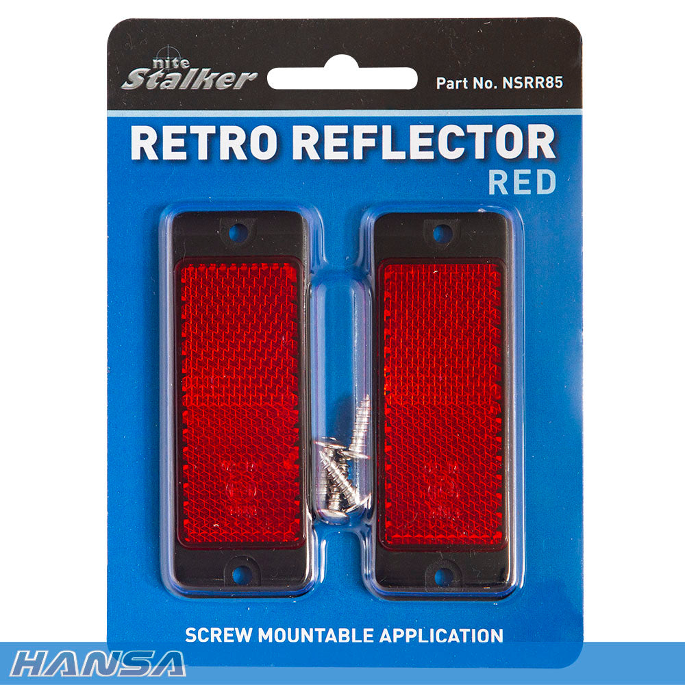 Nite Stalker Retro Reflectors Red 64mm NSRR85