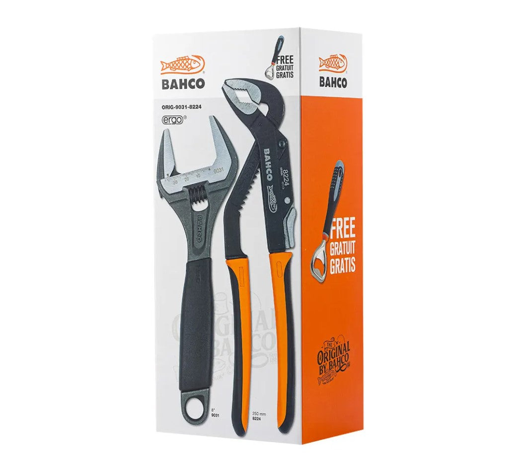 Multi Grip & adjustable Wrench Set ORIG-9031-8224 by Bahco