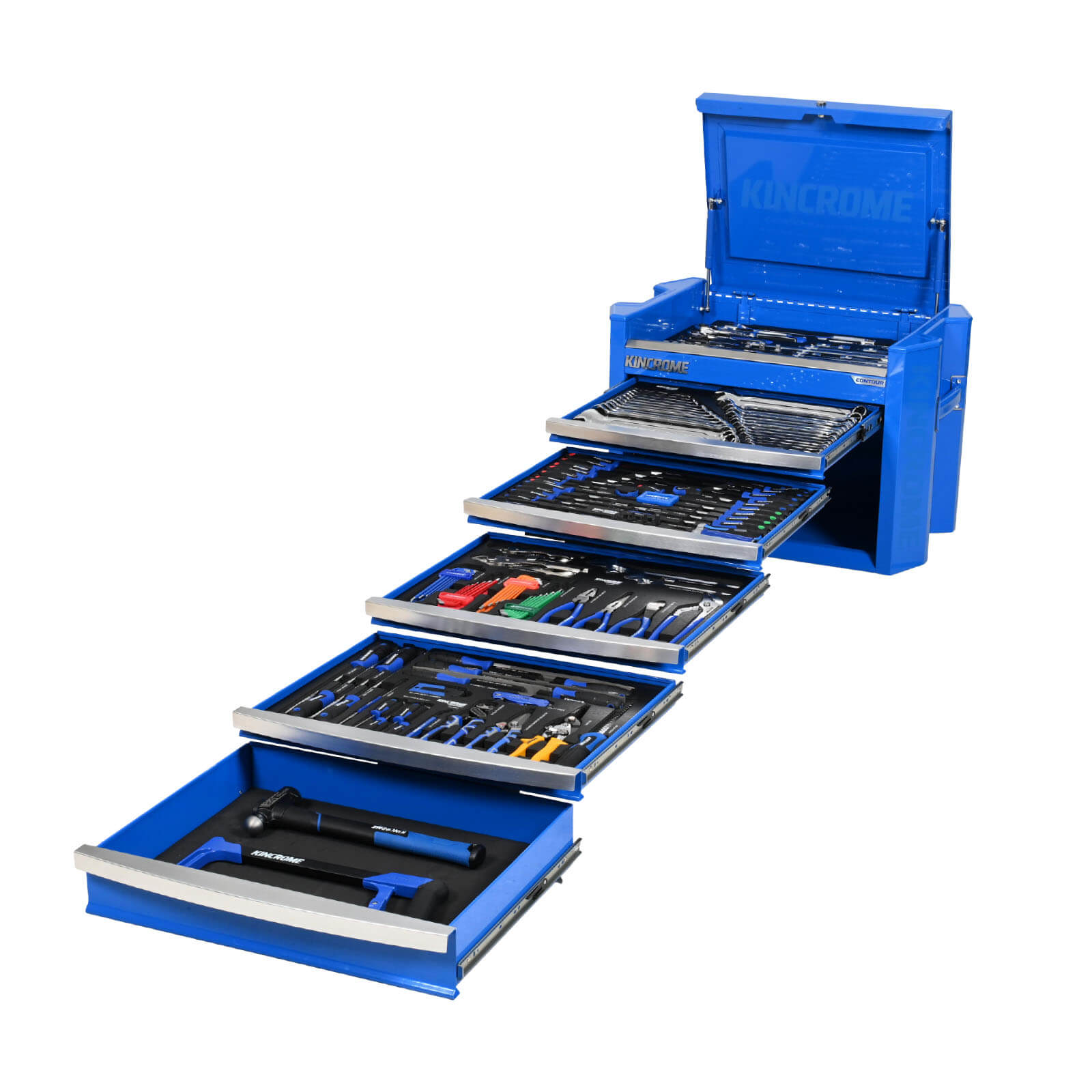 CONTOUR® Chest Tool Kit 286 Piece 5 Drawer 29" Blue - P1820 by Kincrome