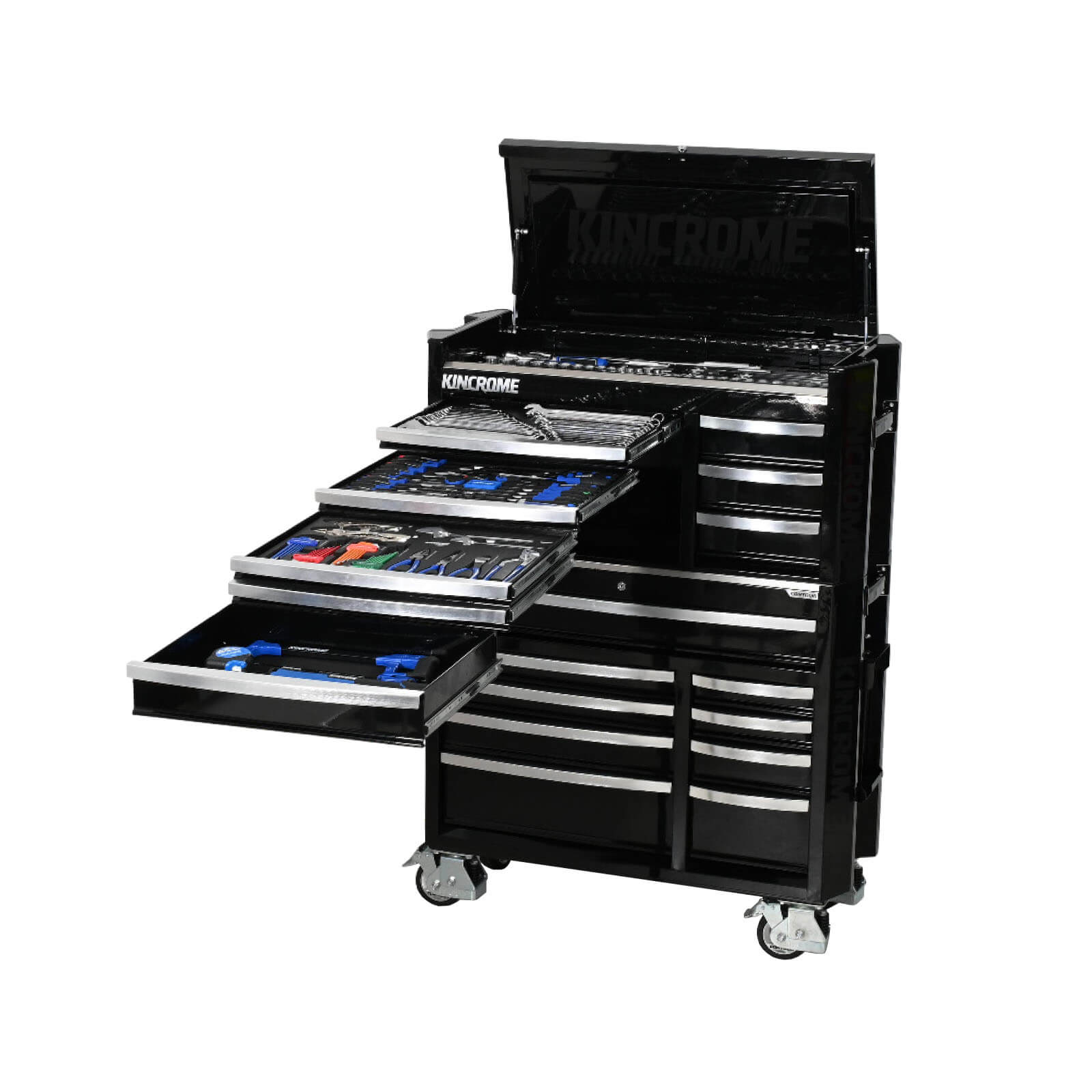 CONTOUR® Workshop Tool Kit 332 Piece 17 Drawer 42" Black - P1822B by Kincrome