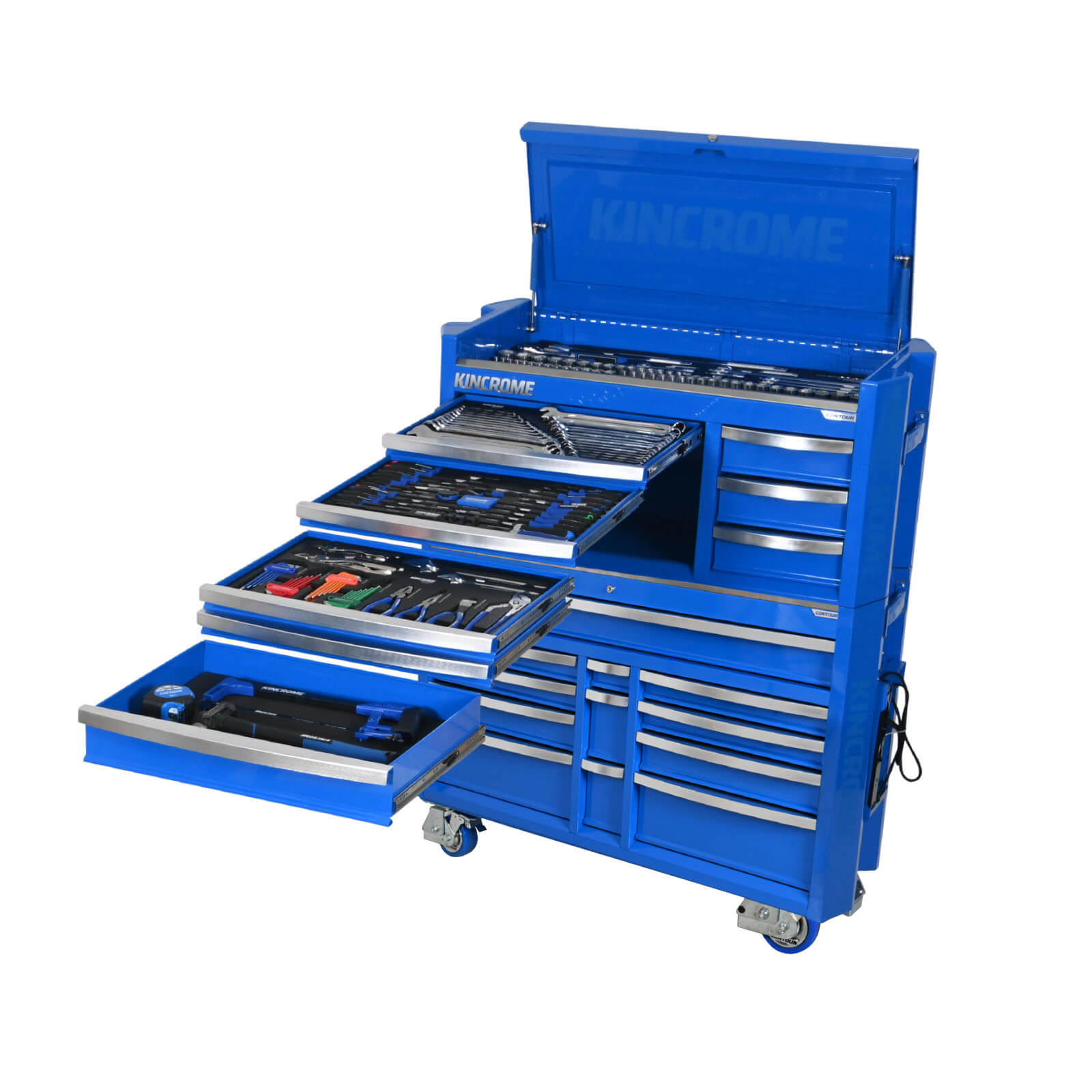 CONTOUR® Workshop Tool Kit 332 Piece 17 Drawer 42" Blue - P1822 by Kincrome