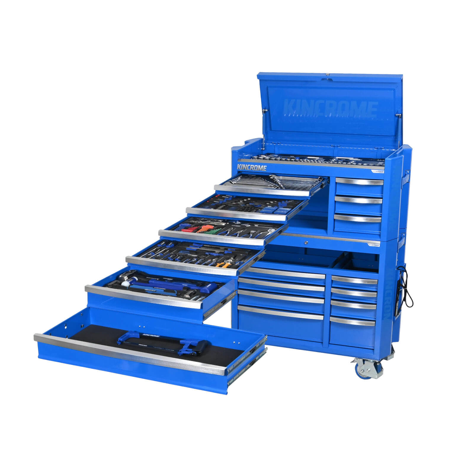 CONTOUR® Workshop Tool Kit 470 Piece 17 Drawer 42" Blue - P1823 by Kincrome