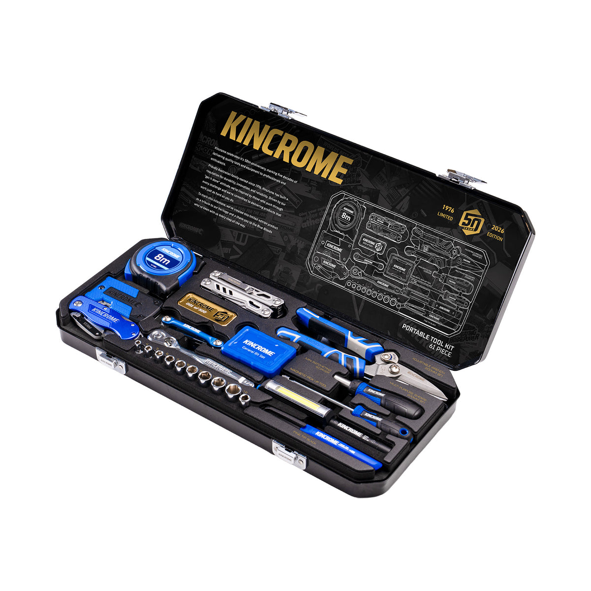 Kincrome 50th Anniversary Portable Tool Kit 61Pce P1939ANV *Limited Edition*