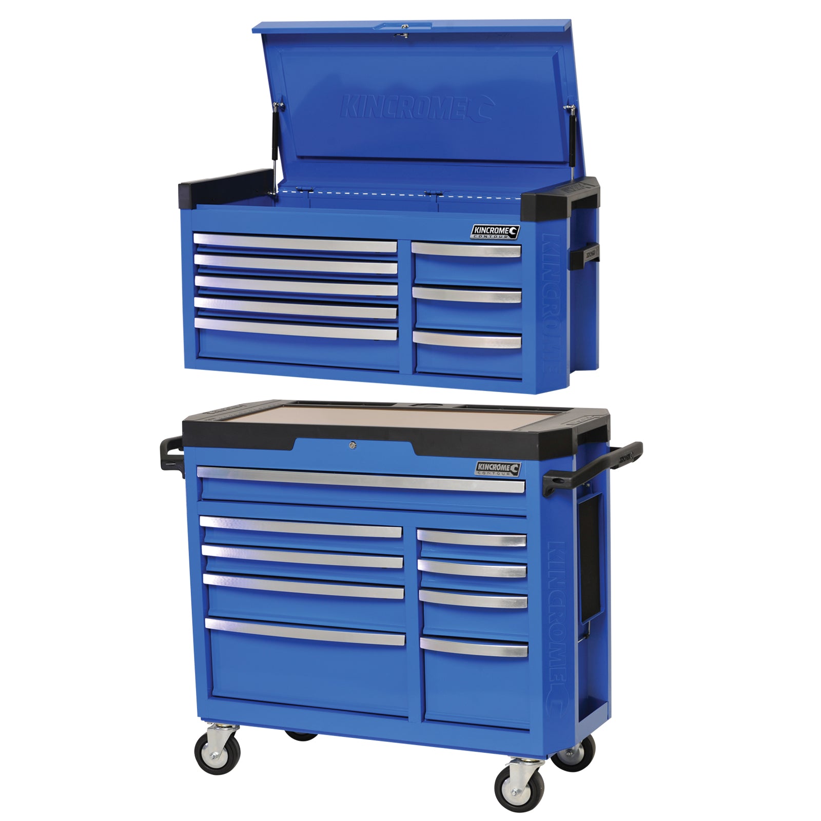 CONTOUR® Storage Combo 17 Drawer 42" Blue - P7702 by Kincrome