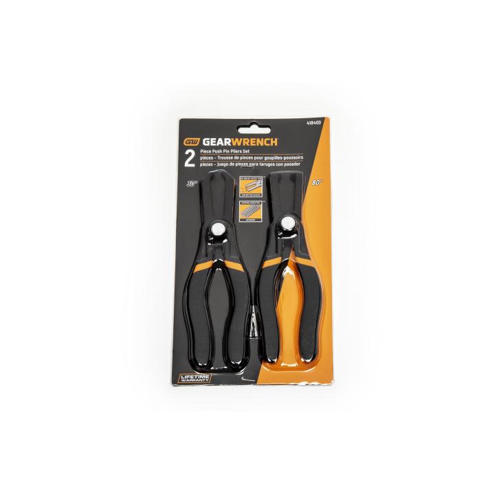 30° & 80° Push Pin Plier 2pce Set 41840D by Gearwrench