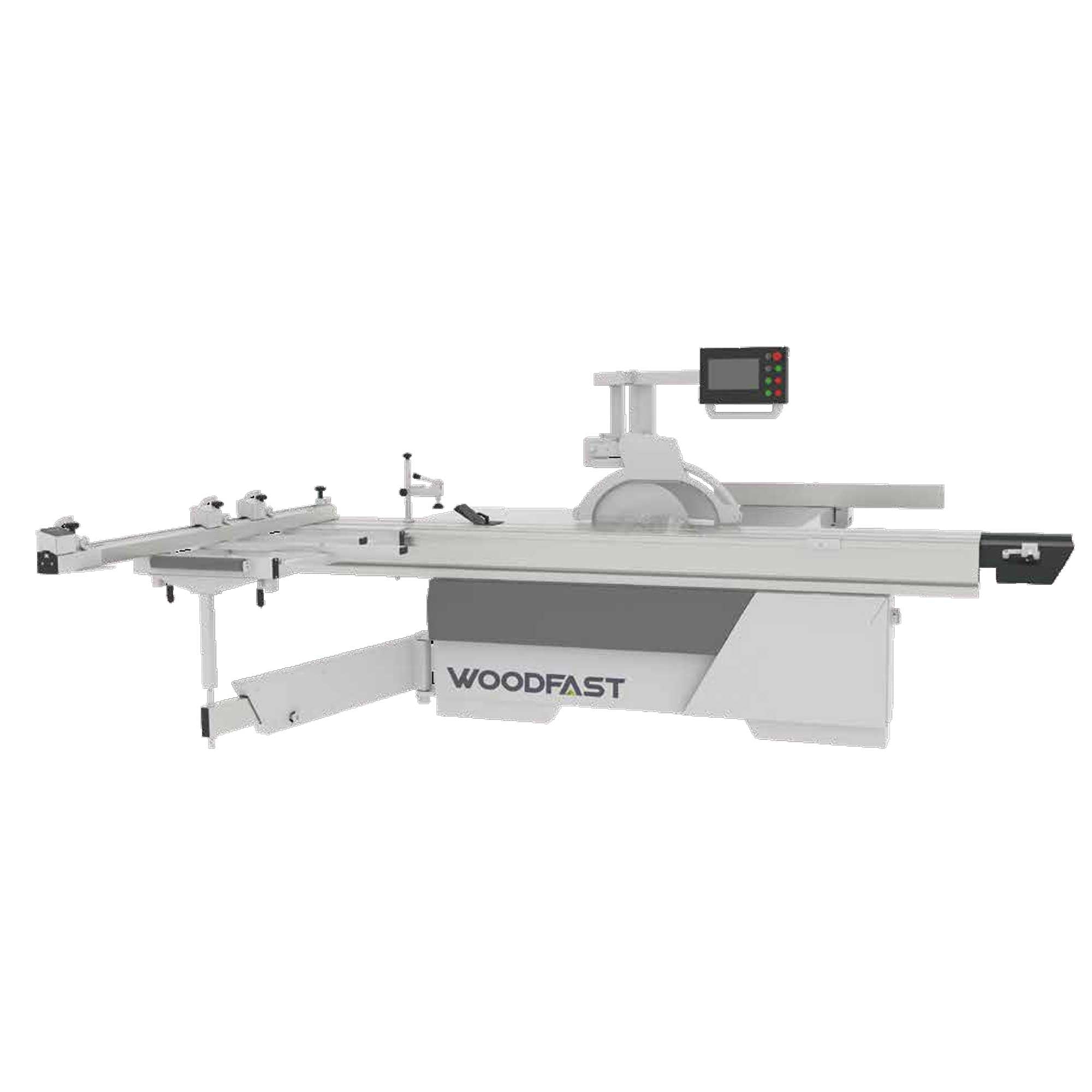 Woodfast 400mm (16") 7.5HP 3.2m Sliding Table (Optional Upgrade to 3.8m Sliding Table) with Overhead Control & Automatic Rise / Fall & Tilt Panel Saw 415V PS400C -S SafeCut *Coming Soon - Launching at LIGNA 2025*