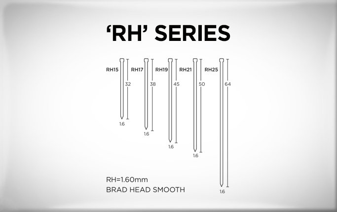 Box of 2000 Galvanised RH Series Brads by Senco