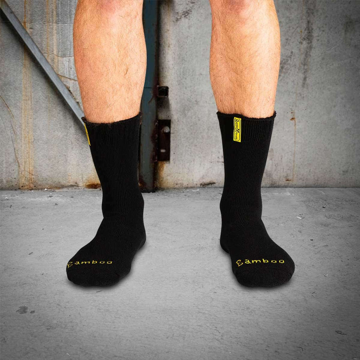 Bamboo Socks Twin Pack Black by Rugged Xtremes