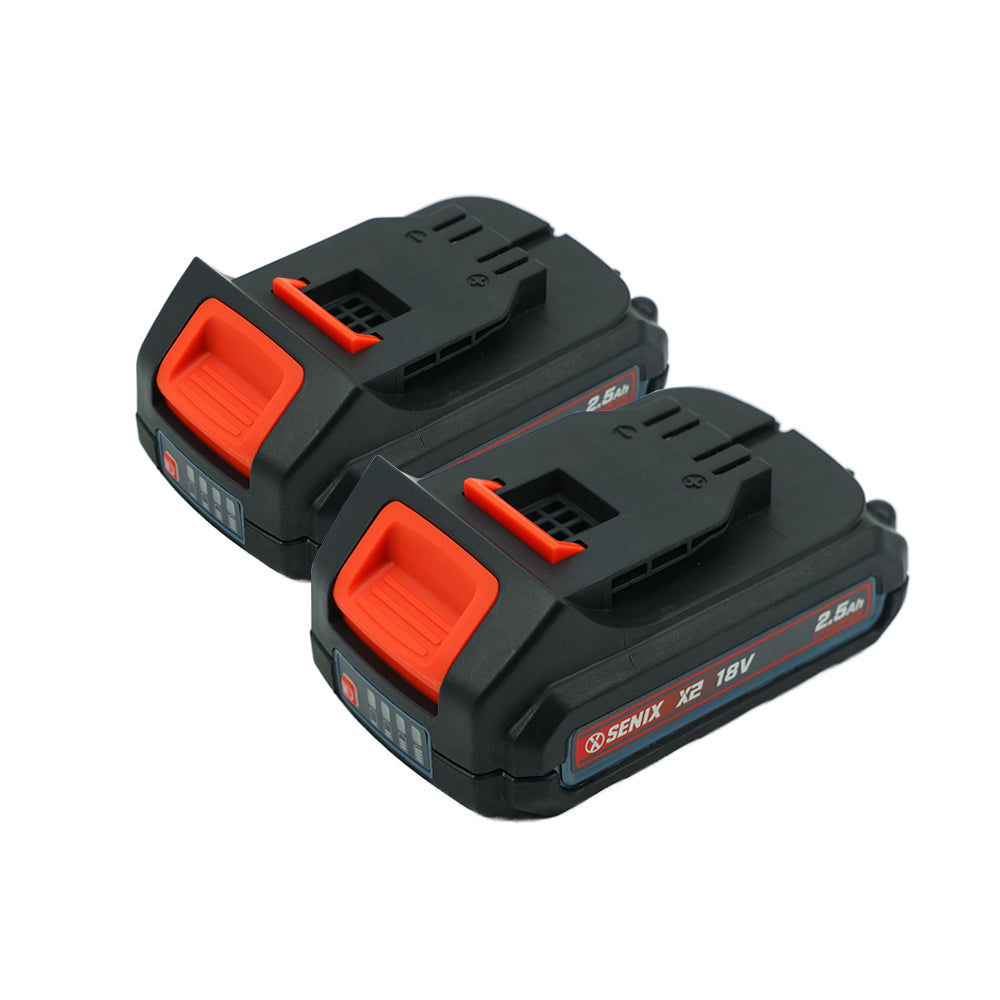 SENIX X2 18V 2.5Ah Battery Twin Pack B25X2 - 8