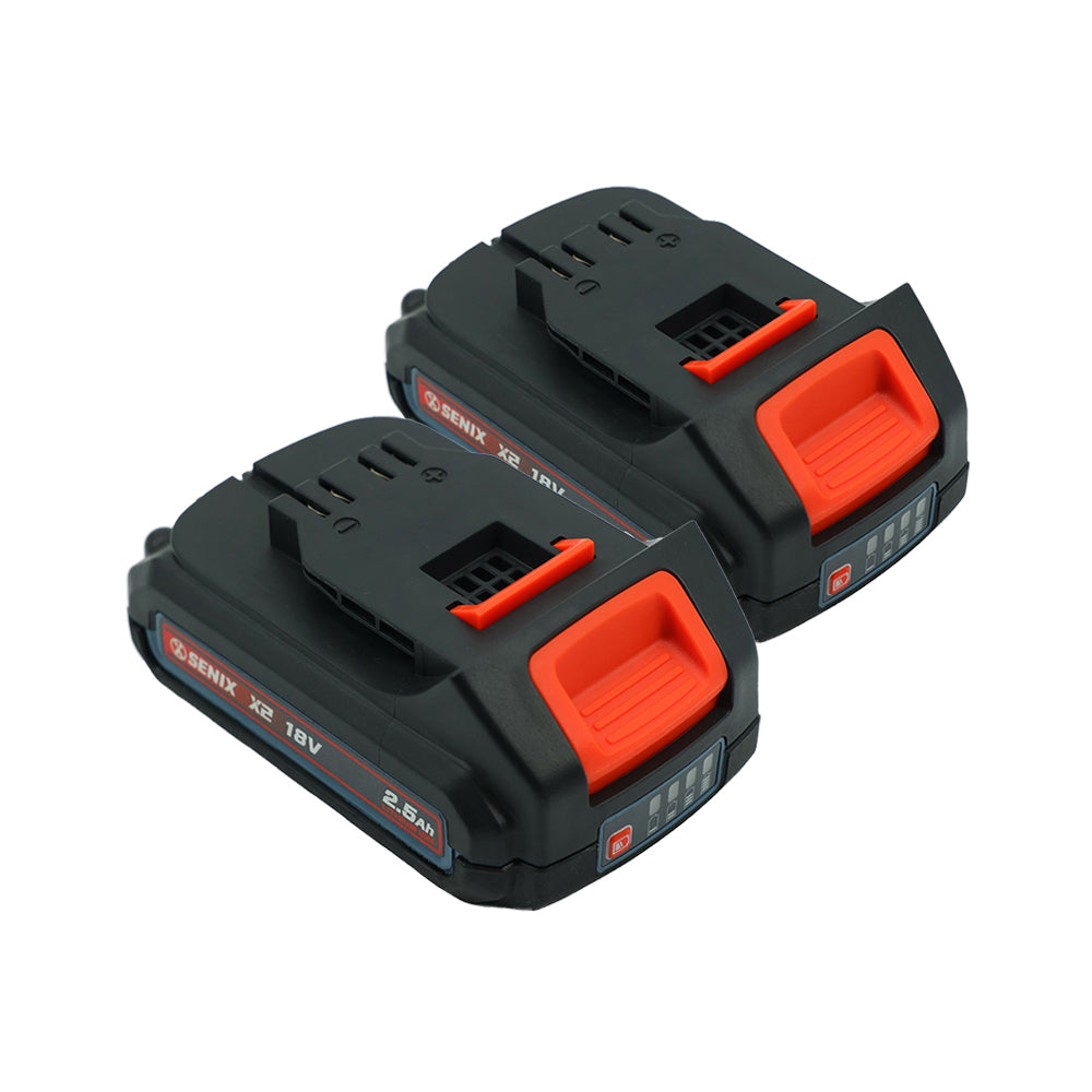 SENIX X2 18V 2.5Ah Battery Twin Pack B25X2 - 9