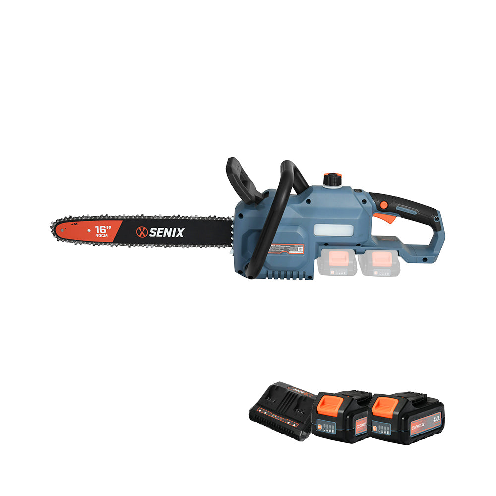 SENIX 2X2 36V Brushless Rear Handle Chainsaw Kit CSX2-M2-EU - 1