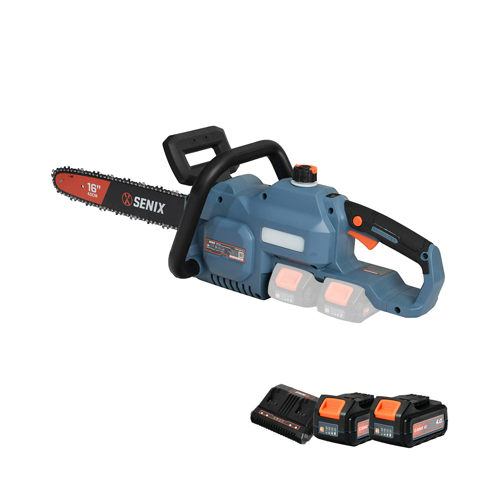 SENIX 2X2 36V Brushless Rear Handle Chainsaw Kit CSX2-M2-EU - 2