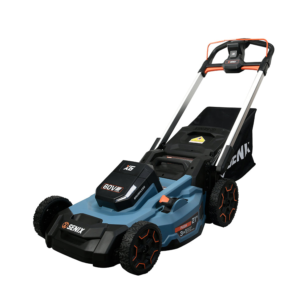 SENIX X6 60V Brushless 53cm (21") Push Lawn Mower Kit LPPX6-H-EU - 9