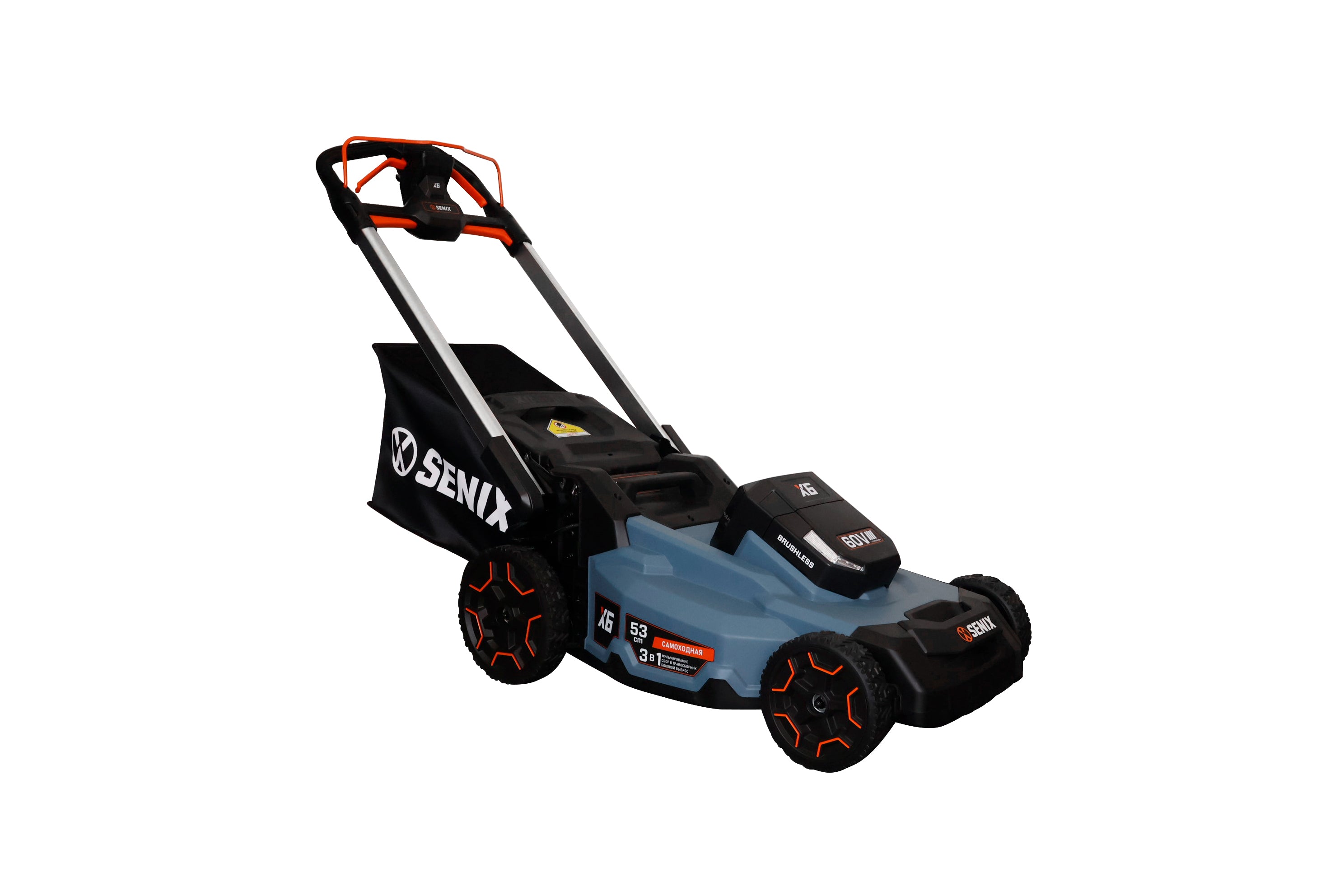 SENIX X6 60V Brushless 53cm (21") Self-Propelled Lawn Mower Kit LPSX6-H-EU - 11