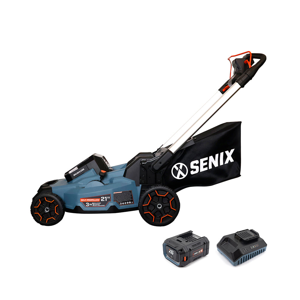 SENIX X6 60V Brushless 53cm (21") Self-Propelled Lawn Mower Kit LPSX6-H-EU - 16