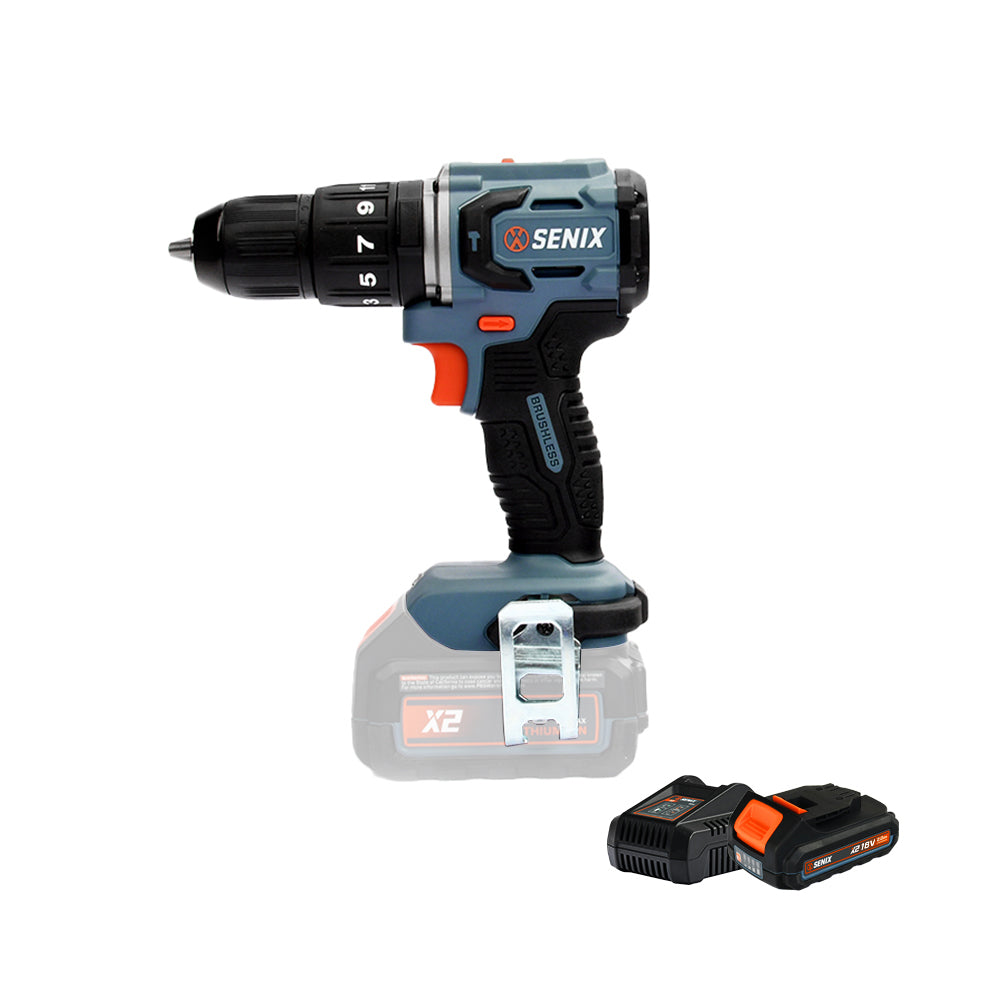 SENIX X2 18V Brushless 60Nm Hammer Drill Kit PDHX2-M2-EU - 4