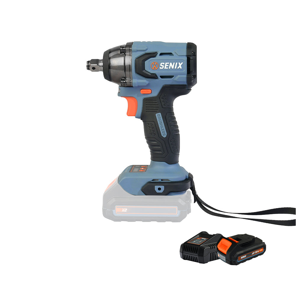 SENIX X2 18V 1/2" Compact Impact Wrench Kit PDWX2-M2-EU - 1
