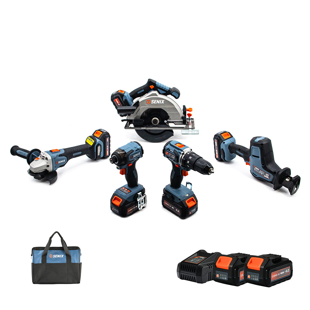 SENIX X2 18V 5 Piece Combo Kit S2K5B1-01 - 1