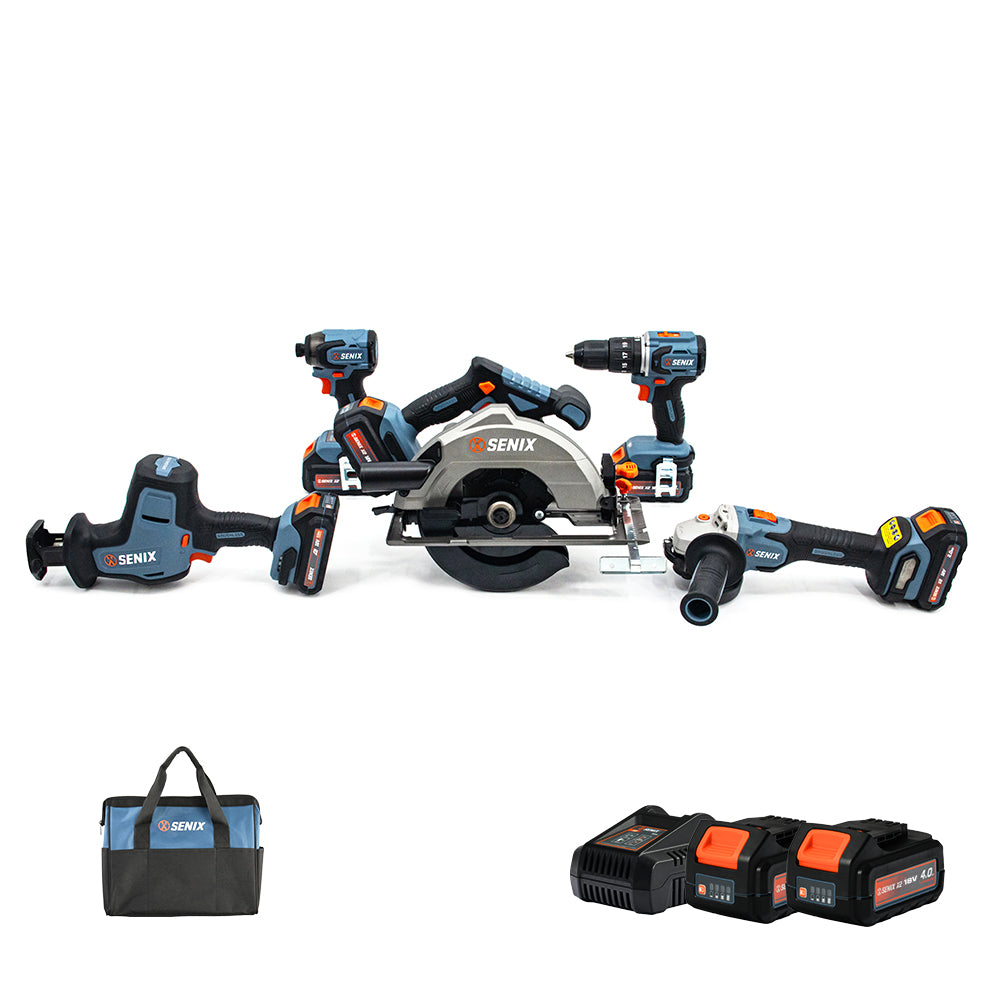 SENIX X2 18V 5 Piece Combo Kit S2K5B1-01 - 3