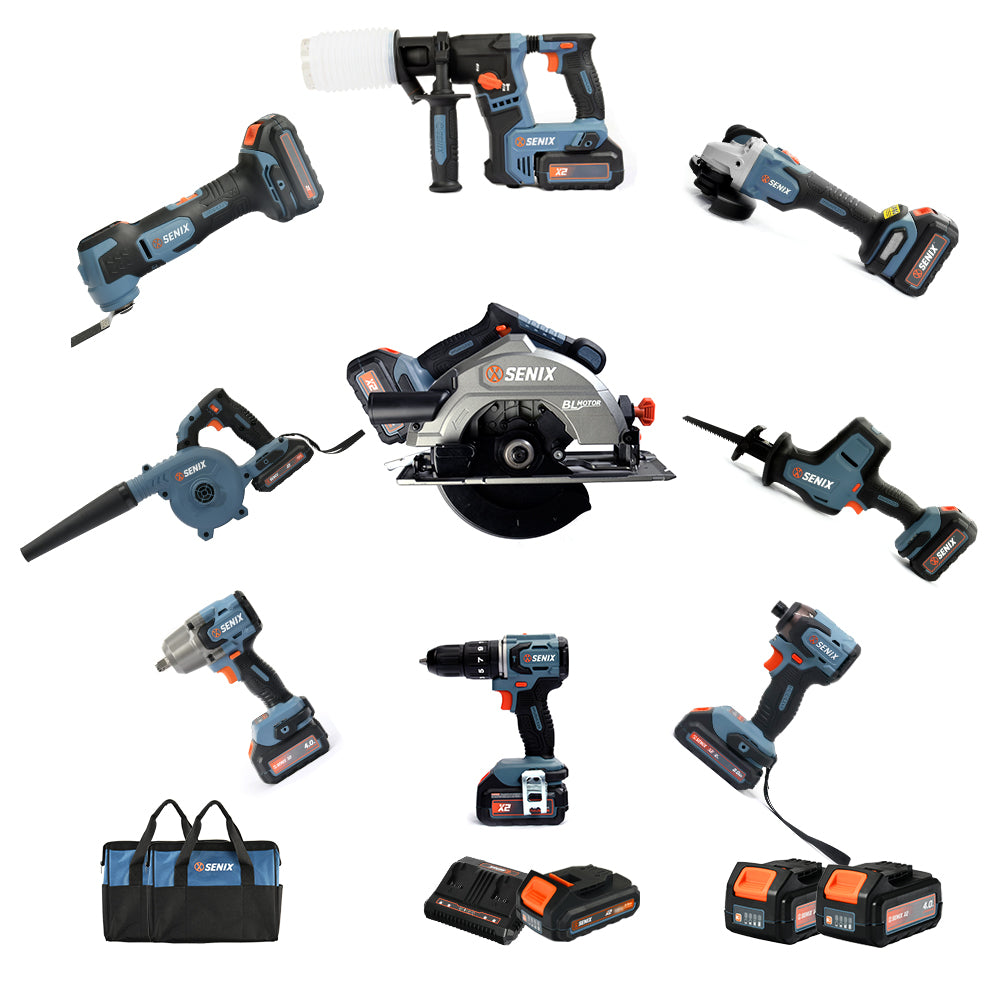 SENIX X2 18V 9 Piece Combo Kit S2K9B2-01 - 1