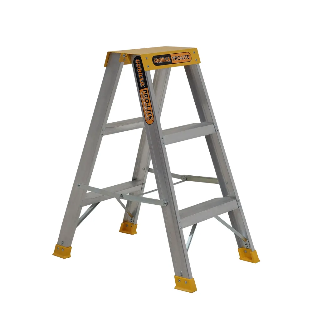 3 Step Aluminium Double Sided 150kg Step Ladder SM003-PRO by Gorilla