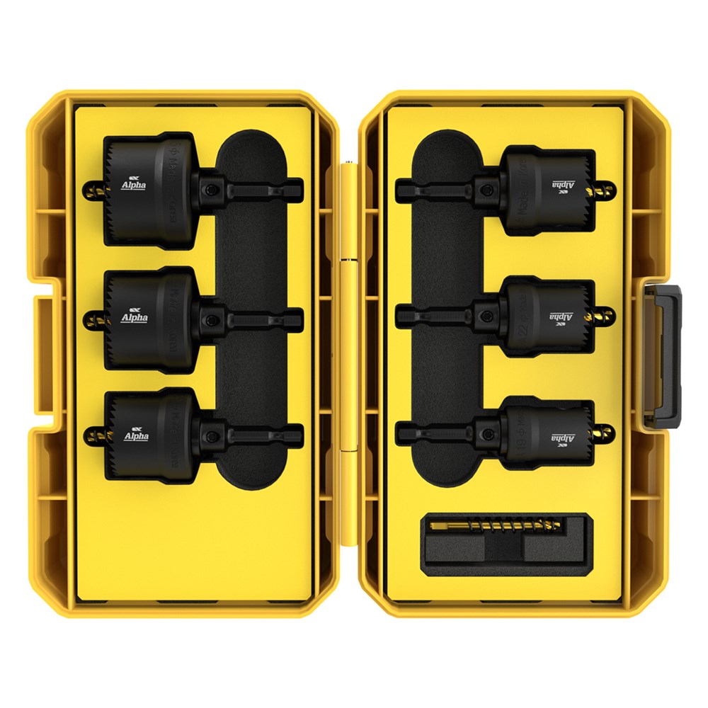 Alpha 7Pce Impact Thin Metal Tuffbox Pro Holesaw Set SM7HSFTP